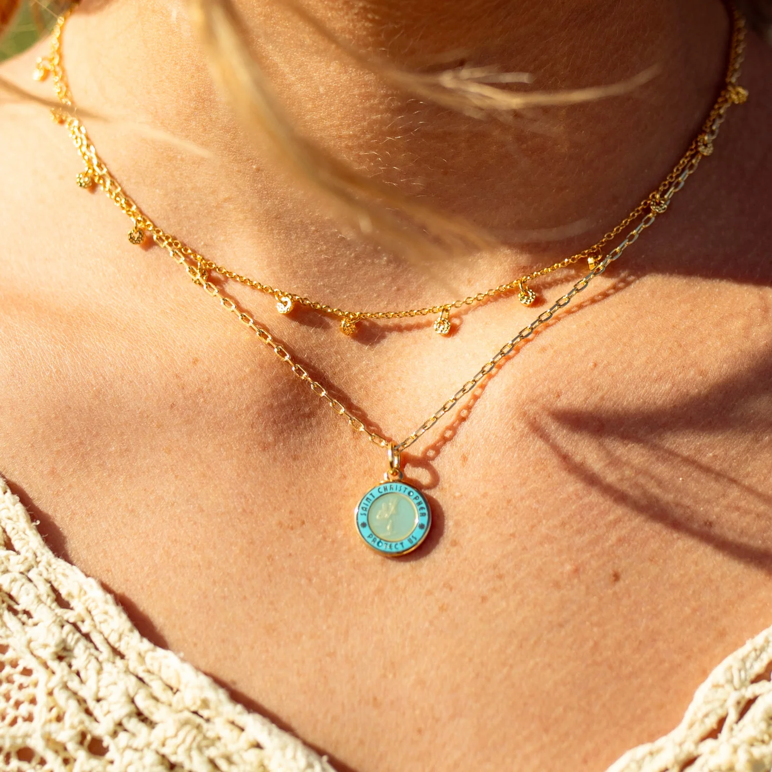 Hammered Disk Necklace - Image 4
